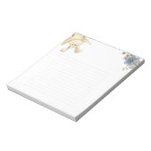 Bloc-note Cute Rabbit With Floral Botanical Flowers Notebook (Tourné)