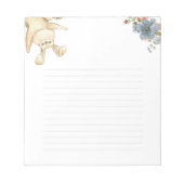 Bloc-note Cute Rabbit With Floral Botanical Flowers Notebook (Devant)