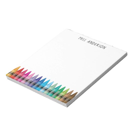 Bloc-note Cute Rainbow Crayons Kindergarten School (Tourné)