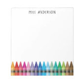 Bloc-note Cute Rainbow Crayons Kindergarten School (Devant)