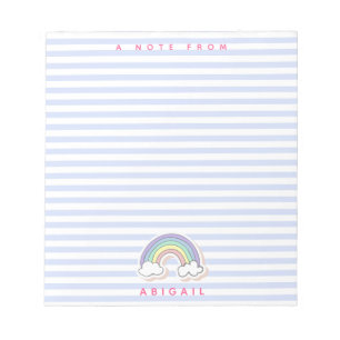 Bloc-note Cute Rainbow - Lavender Striped Kids