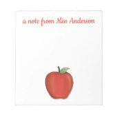 Bloc-note Cute Red Apple Simple Enseignant Classe Whimsical (Devant)
