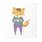 Bloc-note Cute renard avec tasse de thé (Devant)