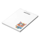Bloc-note Cute Renard orange avec Couronne florale (Tourné)