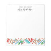 Bloc-note Cute Retour à l'école Crayon Globe enseignant (Devant)