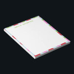Bloc-note Cute Retro Fruit Motif Personnalisé<br><div class="desc">Joli motif de fruits esthétiques rétro avec fraises en rouge,  rose et bleu clair.</div>