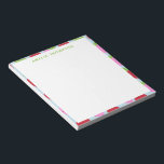 Bloc-note Cute Retro Fruit Motif Personnalisé<br><div class="desc">Joli motif de fruits esthétiques rétro avec fraises en rouge,  rose et bleu clair.</div>