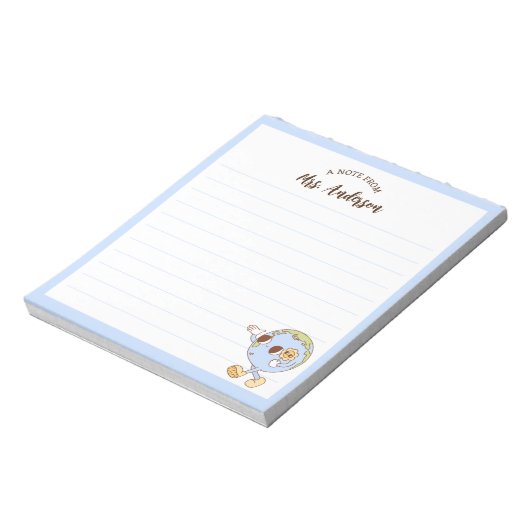 Bloc-note Cute Retro Funny Globe Retour À L'École (Tourné)