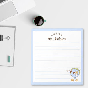 Bloc-note Cute Retro Funny Globe Retour À L'École