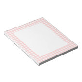 Bloc-note Cute Retro Pink Gingham Plaid pattern (Incliné)