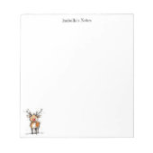 Bloc-note Cute Rudolph Reindeer Christmas Illustration (Devant)