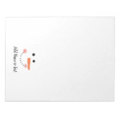 Bloc-note Cute Snowman visage Blanc hiver Customisé (Devant)