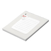 Bloc-note Cute Snowman Winter Notepad (Tourné)