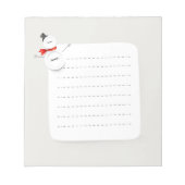 Bloc-note Cute Snowman Winter Notepad (Devant)