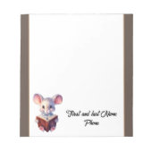 Bloc-note Cute souris avec livre (Devant)