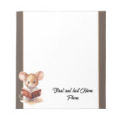 Bloc-note Cute souris avec livre (Devant)