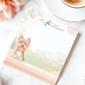 Bloc-note Cute Spring Yorkshire Terrier Floral Personnalisé
