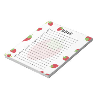 Bloc-note Cute Strawberry To-Do List Notepad