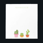 Bloc-note Cute succulent cactus trio<br><div class="desc">Trio de cactus succulent. Parfait pour un jardin ou un travail paysager ou pour toute personne qui aime un peu de verdure</div>