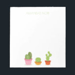 Bloc-note Cute succulent cactus trio<br><div class="desc">Trio de cactus succulent. Parfait pour un jardin ou un travail paysager ou pour toute personne qui aime un peu de verdure</div>