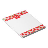 Bloc-note Cute Summer Strawberries Monogram (Incliné)
