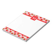 Bloc-note Cute Summer Strawberries Monogram (Tourné)