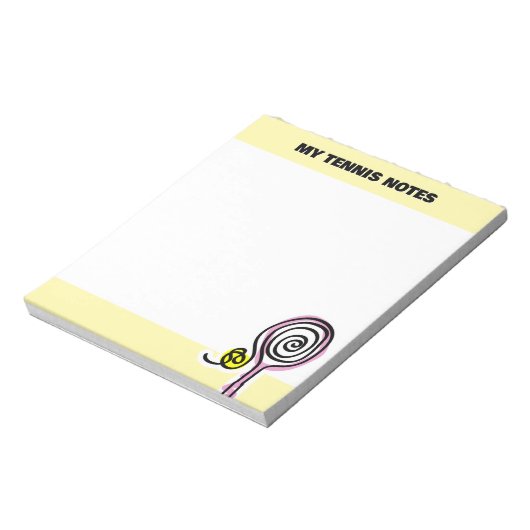 Bloc-note Cute tennis notepad with quirky racket drawing (Tourné)