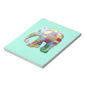 Bloc-note Cute toy retro elephant whimsical colourful (Tourné)