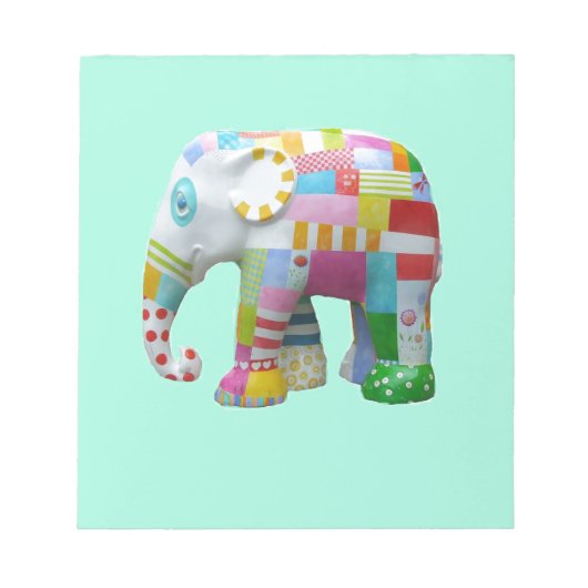 Bloc-note Cute toy retro elephant whimsical colourful (Devant)