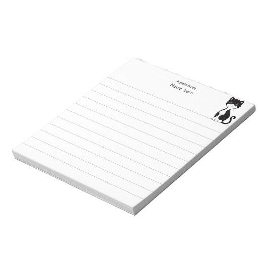 Bloc-note Cute Tuxedo Chat Lined (Tourné)