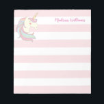 Bloc-note Cute Unicorn Pony Magic Imaginaire Girly Pink rayp<br><div class="desc">Belle Unicorne Pony Imaginaire magique Girly Pink Stripes Bloc-notes</div>