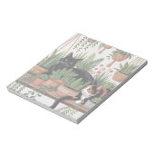 Bloc-note Cute Watercolor Botanical Cat (Tourné)