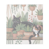 Bloc-note Cute Watercolor Botanical Cat (Devant)