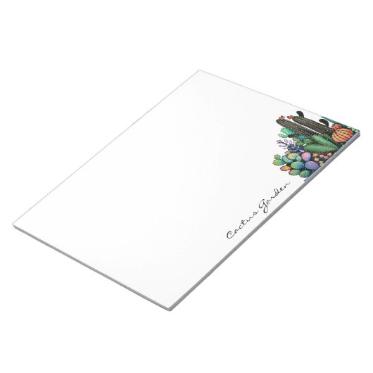 Bloc-note Cute Watercolor Cactus Garden (Incliné)