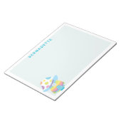 Bloc-note Cute Whimsical Rainbow Mushroom House Nom bleu (Incliné)