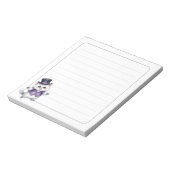 Bloc-note Cute White Cat Top Hat Whimsical Lined (Tourné)