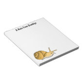 Bloc-note Cute yellow snail cartoon (Incliné)