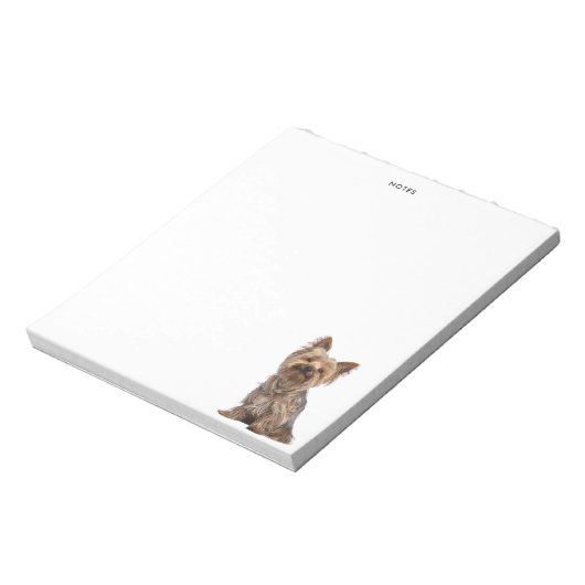 Bloc-note Cute Yorkshire Terrier Dog Personalized Name (Tourné)