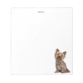 Bloc-note Cute Yorkshire Terrier Dog Personalized Name (Devant)