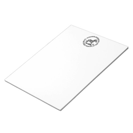 Bloc-note Cute Zebra Standing Name Adresse de retour (Incliné)