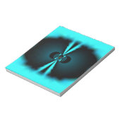 Bloc-note Cyan et Black Abstrait Art Print (Tourné)