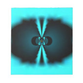 Bloc-note Cyan et Black Abstrait Art Print (Devant)