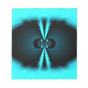 Bloc-note Cyan et Black Abstrait Art Print