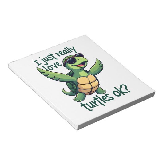 Bloc-note Dabbing Sea Turtle I Just Really Love Turtles Ok_ (Incliné)