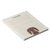 Bloc-note Dachshund au chocolat long | Raccord de chien (Incliné)