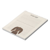 Bloc-note Dachshund au chocolat long | Raccord de chien (Tourné)
