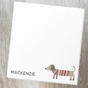 Bloc-note Dachshund Chien Saucisse Personnalisé