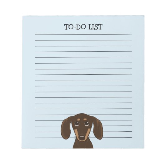 Bloc-note Dachshund Chocolat Cute Wiener Amoureux de les chi (Devant)