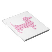 Bloc-note Dachshund de sensibilisation au cancer du sein (Incliné)