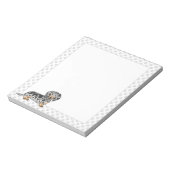 Bloc-note Dachshund Et Pâtes De Cheveux Longue Et Noir Et Ta (Tourné)